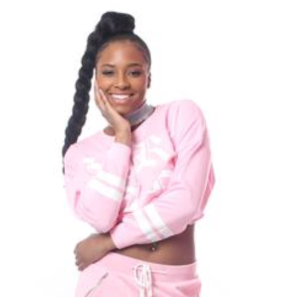 Baby pink crew neck sweater